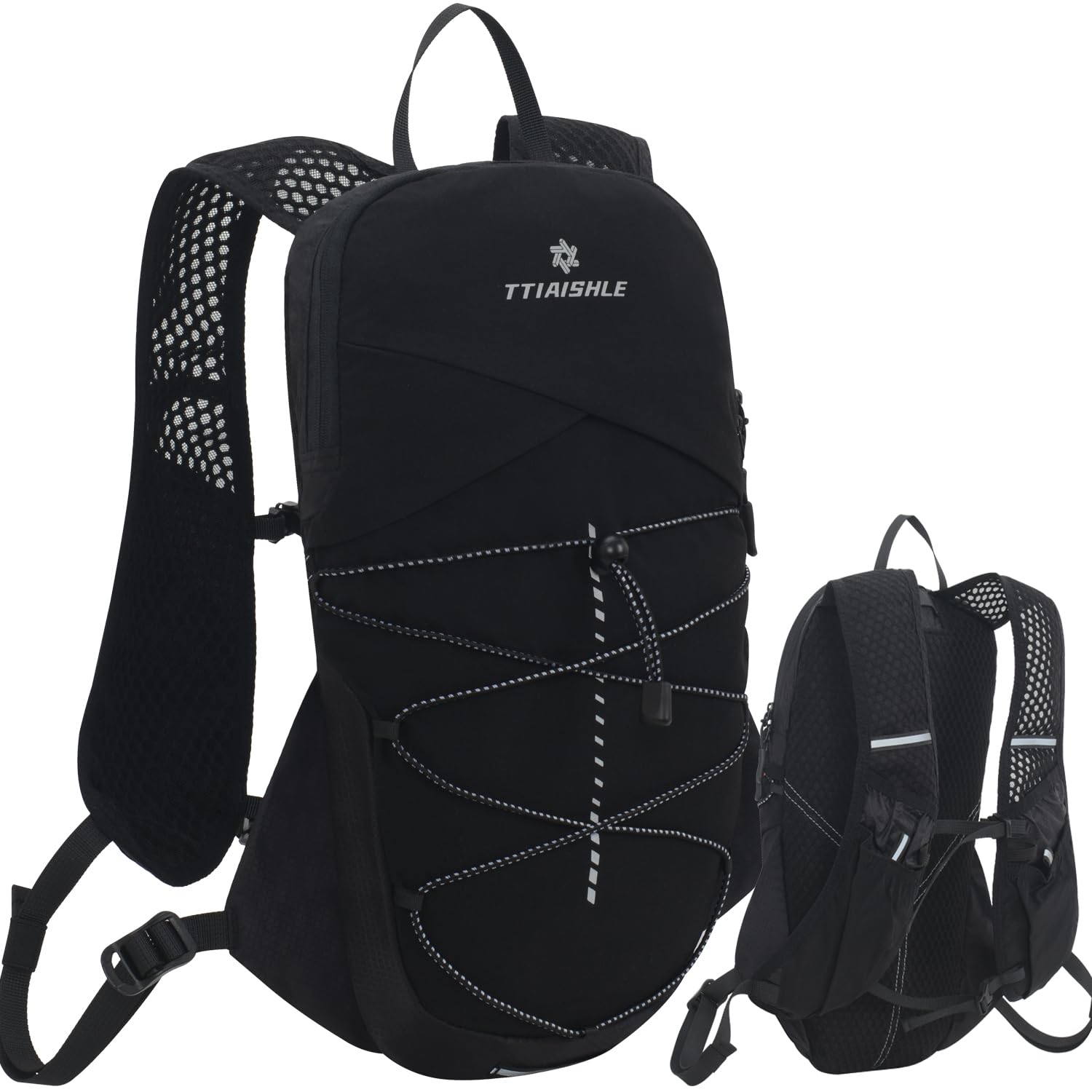 TTIAISHLE Running Hydration Pack Backpack; Functional, Lightweight 5L Vest for Hiking, Trail Running, Cycling, Race & Marathon; For Women & Men