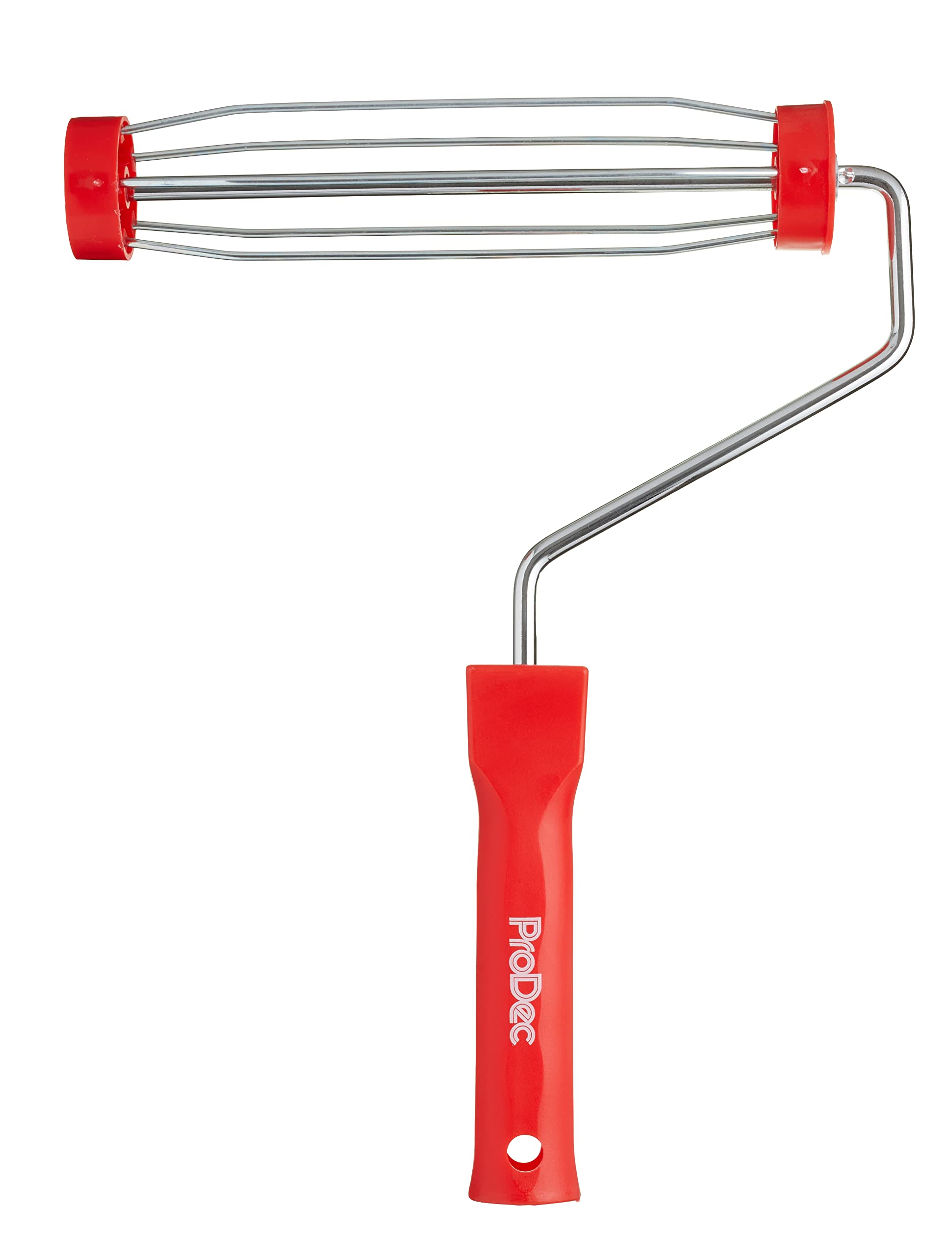 ProDec 9 inch x 1.75" Plastic Handle Trade Professional Paint Roller Frame with Anti-Slip 5 Wire Cage and Push Fit Handle for Extension Pole, 9" x 1.75" cage