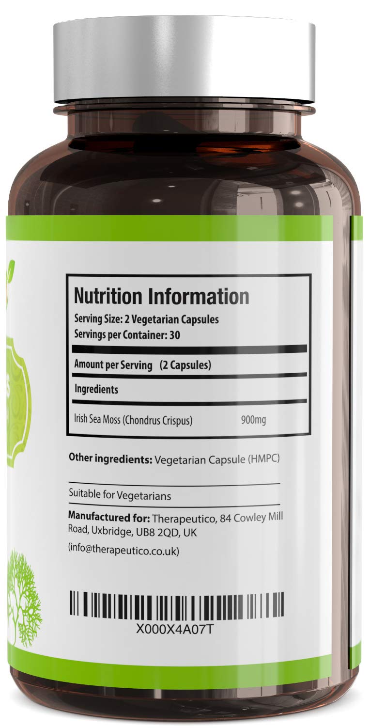 Sea Moss Capsules Wild Harvested 60 Veg Capsules Full Spectrum