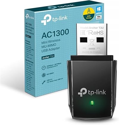 TP-Link Archer T3U AC1300 USB WiFi Adapter Dual Band 1300Mbps 3dBi Antenna Win