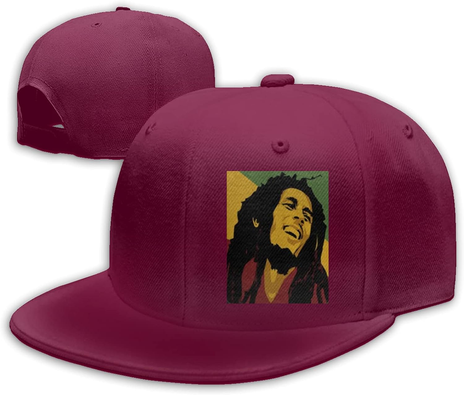 P&P Marley Art Flag Bob, Dreadlock, Rastafari, Reggae Unisex Baseball