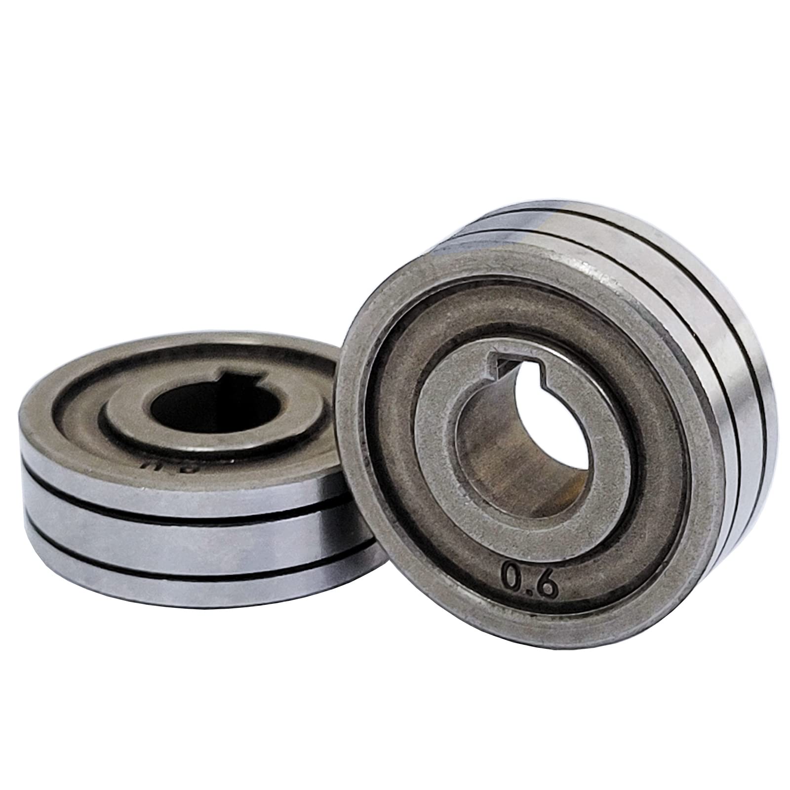 View 1 of 2x Roll Wheels Knurled Groove Wire Machine Feed Drive Rollers 30mm (1.18 inch) Diameter Fit for SSJ-29A Wire Feeder MAG MIG Welders Equipment Parts (0.6mm/0.8mm)