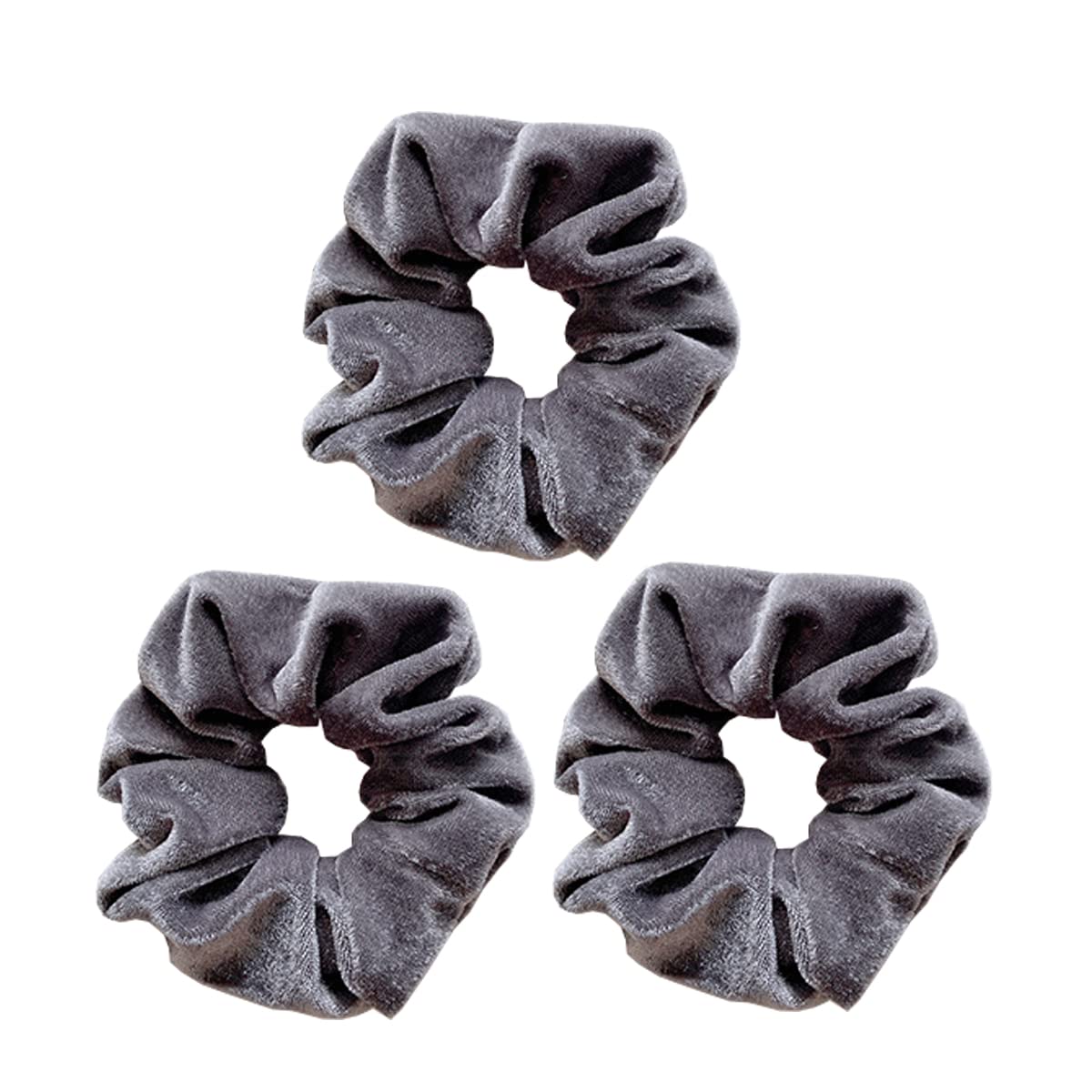 scicent Velvet Premium Large Hair Scrunchies 3 Pcs Elastic Hair Ties Ropes for Women gril with Thick hair Ponytail Bands 773009
