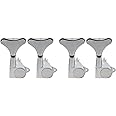 Musiclily 4 Inline Sealed Bass Tuners Tuning Pegs Keys Machine Heads Set for Precison Bass or Jazz Bass, Chrome
