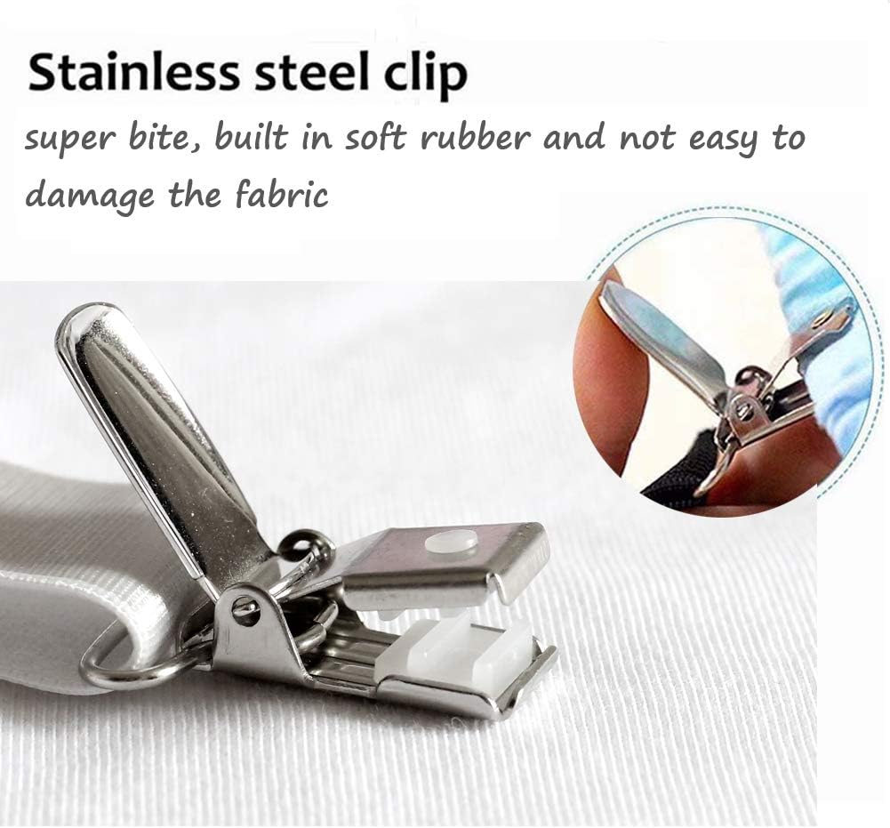 Ultrashang Bed Sheet Straps Fasteners: 2-Set White Elastic Triangle Adjustable Fitted Sheets Holder Clips Suspenders Grippers for Crib Mattress Pad: Home & Kitchen