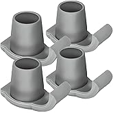 Dotday 4 Pack Walker Skis Glides, Universal Walker Accessories for Seniors | Walker Glides for Folding Walker, Durable Easy-Glide Mobility Aid, Walker Feet Replacement, Universal 1-1/8 inch, Gray
