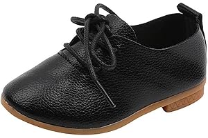 PPXID Toddler Little Girl's Boy's British Style Lace Up Saddle Shoes Casual Oxfords Flats