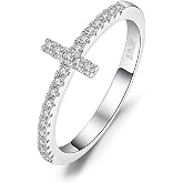 JewelryPalace 14k White Yellow Rose Gold Plated 925 Sterling Silver Rings for Women, Cubic Zirconia Promise Rings for Her, Stackable Wedding Bands Rings for Women Infinity Forever Love Knot Ring