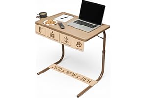 Table-Mate TV Tray Table | Portable Desk Folding Dinner Tray, Couch Table Trays for Eating Snack Food, Portable Laptop Desk, Bed Trays for Eating | Adjustable TV Trays with 3 Angles and Cup Holder