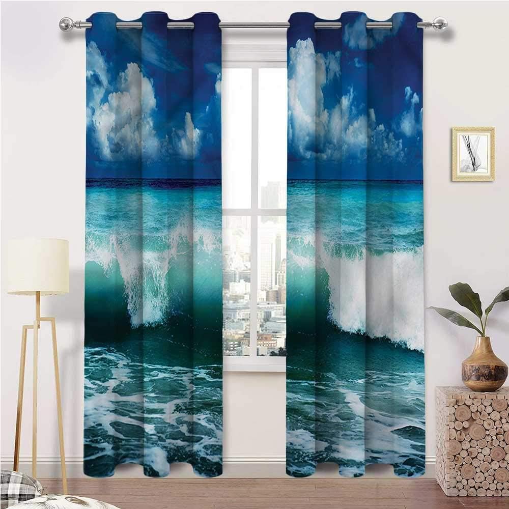 Interestlee Curtains for Living Room, Ocean Noise Reducing