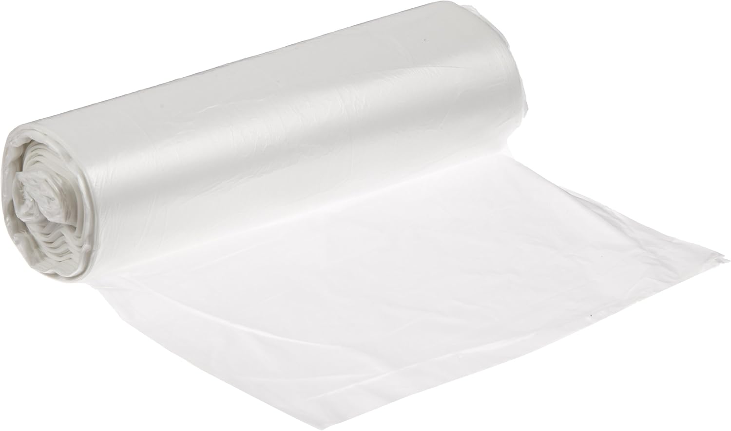 Spectrum CP242406N HDPE Institutional Trash Can Liner, 7-10 Gallon Capacity, 24" Length x 24" Width x 6 Micron Thick, White (Case of 1000)