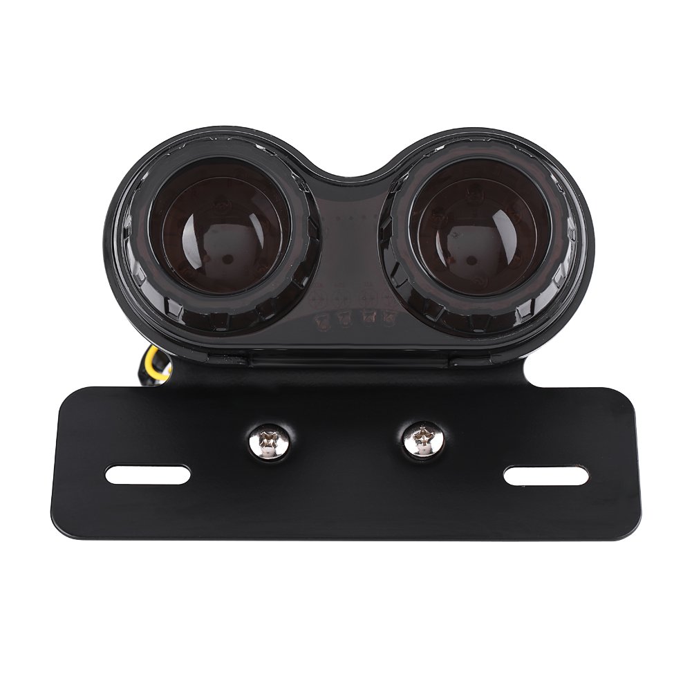 KIMISS Motorcycle Tail Light Turn Lights Tail Lamp Led Turn and Brake Lights Motorcycle LED Tail Lights Running Lamp Brake for Custom Cafe Racer Red Light