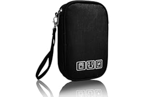 DUMEALAGR Electronic Organizer Bag Cable Organizer Travel Cord Organizer Case Pouch Portable Carrying Case for Charger Hard Drive Earphone USB SD Card (Black)