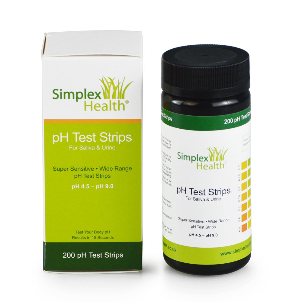 Simplex Health pH Test Strips for Urine and Saliva (200 Test Strips) in