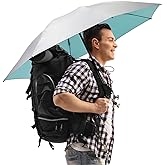 G4Free Liteflex Hiking Umbrella Mini Compact Ultralight Collapsible Reflective Silver Trekking Backpacking Umbrella