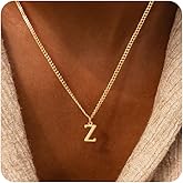 MARYLAX Gold Initial Necklace for Women, Dainty 14K Gold A-Z Letter Necklace Cute Pendant Personalized Name Necklace Trendy Fashion Jewelry Birithday Gift for Her