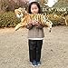 JESONN Realistic Stuffed Animals Grovel Tiger Plush Toys Pillows,23.6