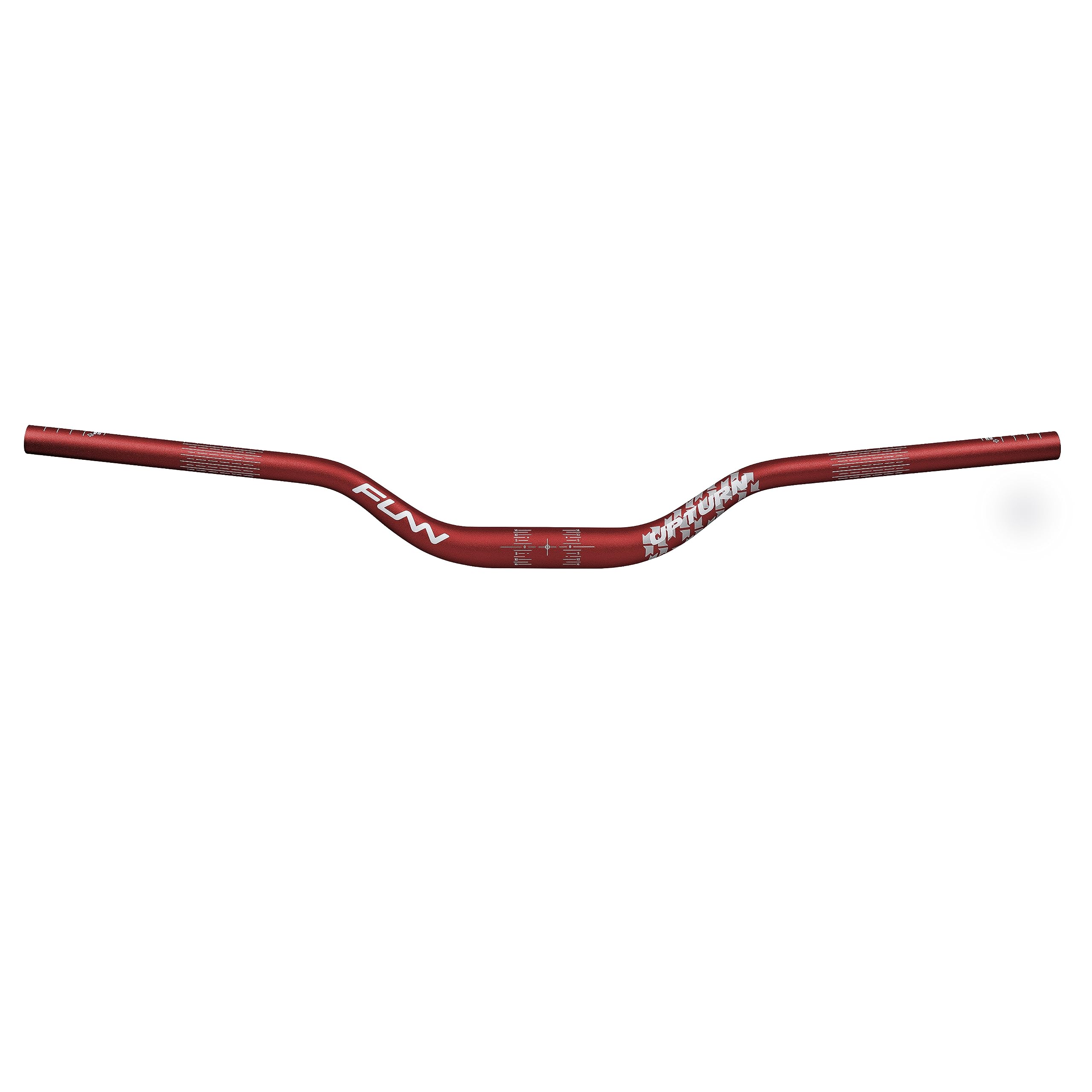 Funn Upturn High-Rise Mountain Bike Handlebar with Bar Clamp 31.8mm and Width 785mm, Durable and Lightweight Alloy Riser Handlebar for MTB and BMX Bike, Rise 55mm MTB Handlebar (Red)
