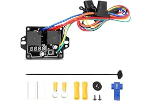 GOMADEIT DC-0444 Digital Radiator Fans Controller Swith 12V and 24V, Compatible with Ford F350, Honda Accord Civic, Toyota Hilux, Suzuki Swift, Chrysler Valiant