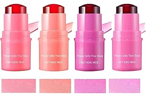 GENERIC 4 PCS Milk Cooling Water Jelly Tint, Milk Jelly Blush, Milk Jelly Tint, Water Jelly Tint Stick, Sheer Lip & Cheek Stain - Buildable Watercolor Finish - 1,000+ Swipes Per Stick - Vegan, Cruelty Free