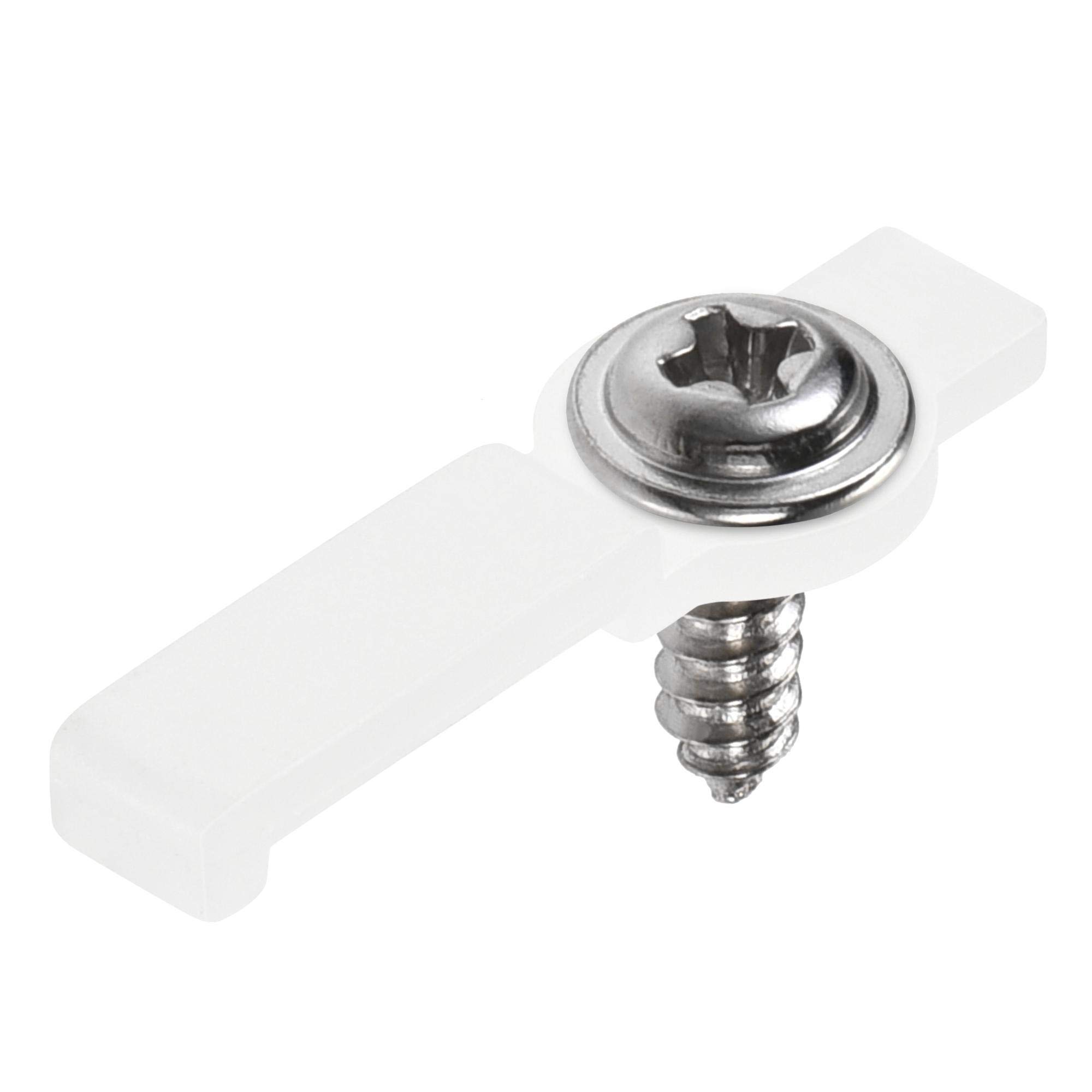 sourcing map LED Strip Mounting Brackets, Fixing Clips Clamps Holder for 3528 2835 with Screws, for 8mm Wide Non-Waterproof LED Strip, Nylon, Pack of 50