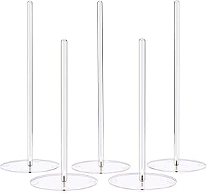 Acrylic Donut Stands Display, Clear Bagels Doughnut Holder for Wedding Birthday Party Treat, 5 pieces