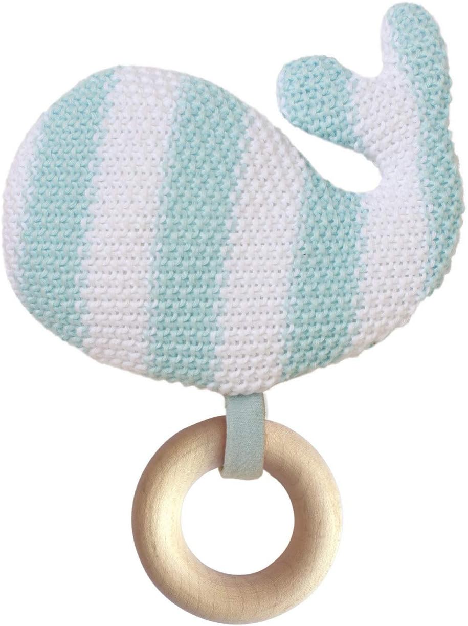 knitted baby rattles