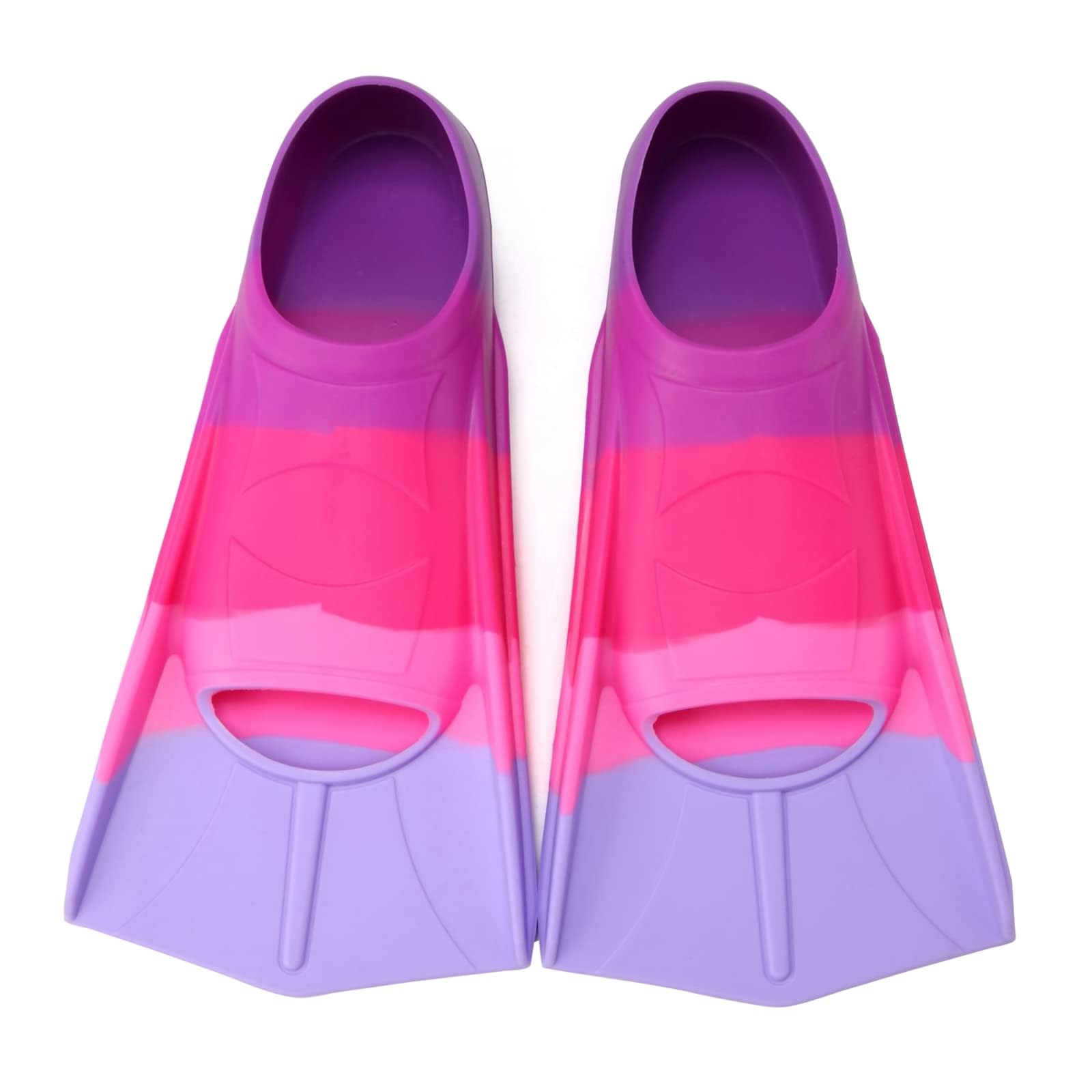 Azuunye Kids Swim Fins,Children Flippers Swimming Training Fins,100% Silicone Short Fins for Lap Diving Pool for Girls Boys XS