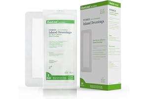 CARELAND Waterproof Bordered Gauze Island Dressing 4x10 Box of 30 Pads Sterile Medical Dressing Pad Wound Dressing Bandage with Central Cushioning Gauze Burn Dressing with Adhesive Edges Medical Grade Pads