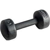 York Barbell Legacy Solid Round Dumbbell Black &ndash; Heavy Duty Cast Iron Hand Weight with Knurled Ergonomic Grip for Strength Training, Muscle Toning, Home Gym Workout &ndash; 10lb Single