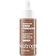 Neutrogena Healthy Skin Sensitive Skin Serum Foundation with Pro-Vitamin B5, Color Correcting & Pore Minimizing Liquid Foundation & Face Serum, Buildable Coverage, Deep 01, 1 oz
