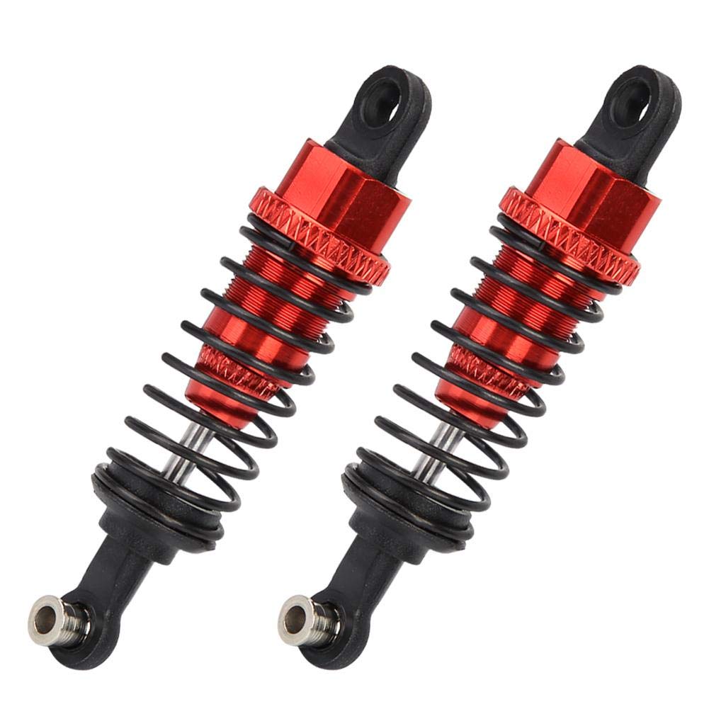 Drfeify RC Car Shock Damper, 2 pcs 1/18 RC Car Metal Shock Absorber Shock Damper, 65mm Red