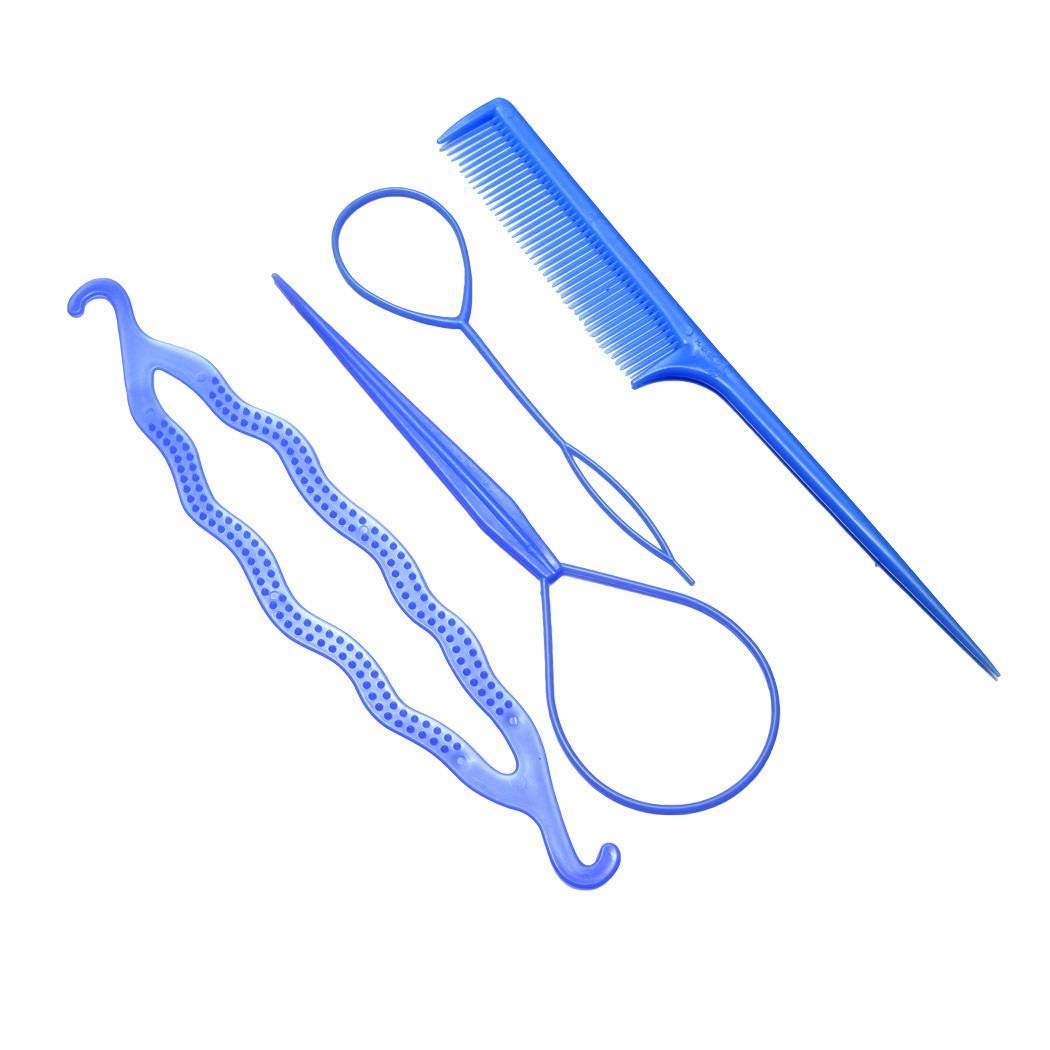 4PCS Hair Styling Set Clip Bun Maker Braid Hair Ponytail Tool Hair Accessory