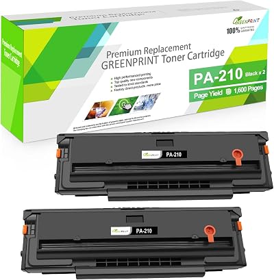 Compatible Toner PA-210 PA210 2 Black Cartridges 1600 Pages P2500W