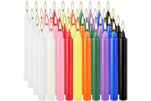 Howemon 40 Pack Assorted Color Spell Chime Candles, 4 Inch Mini Taper Candles for for Home Decor Kitchen Decor Wedding Decoration-10 Colours