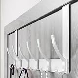 CASPLUS Over Door Hooks Heavy Duty 12 Hooks Aluminum White 55 lb view 2