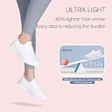 HKR Womens Nordic Walking Shoes Casual Trainers White UK6 view 5