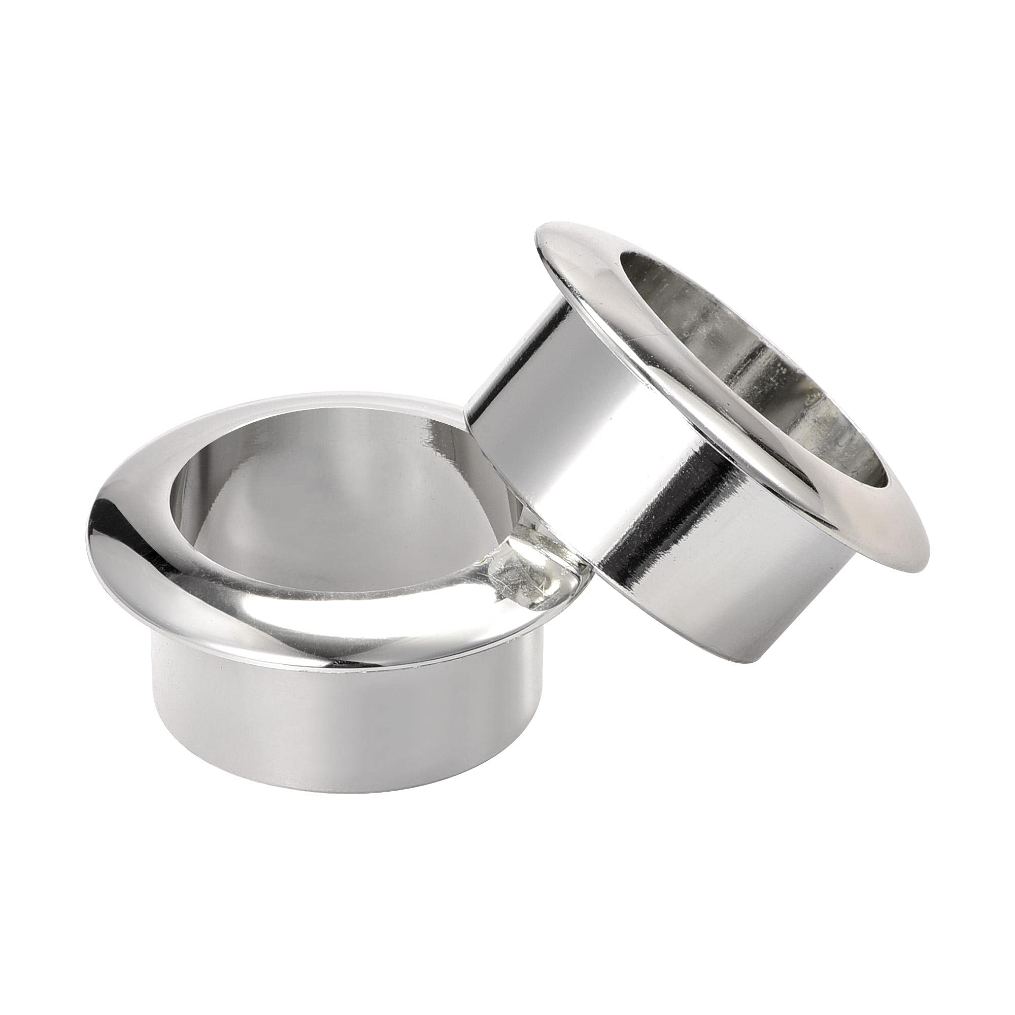 sourcing map Desk Grommet 30mm for Organizing and Protecting Cord Nylon Silver Tone Pack of 2