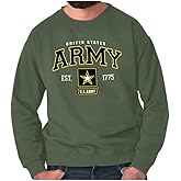 Brisco Brands US Army Pride United States Military Sweatshirt for Men or Women