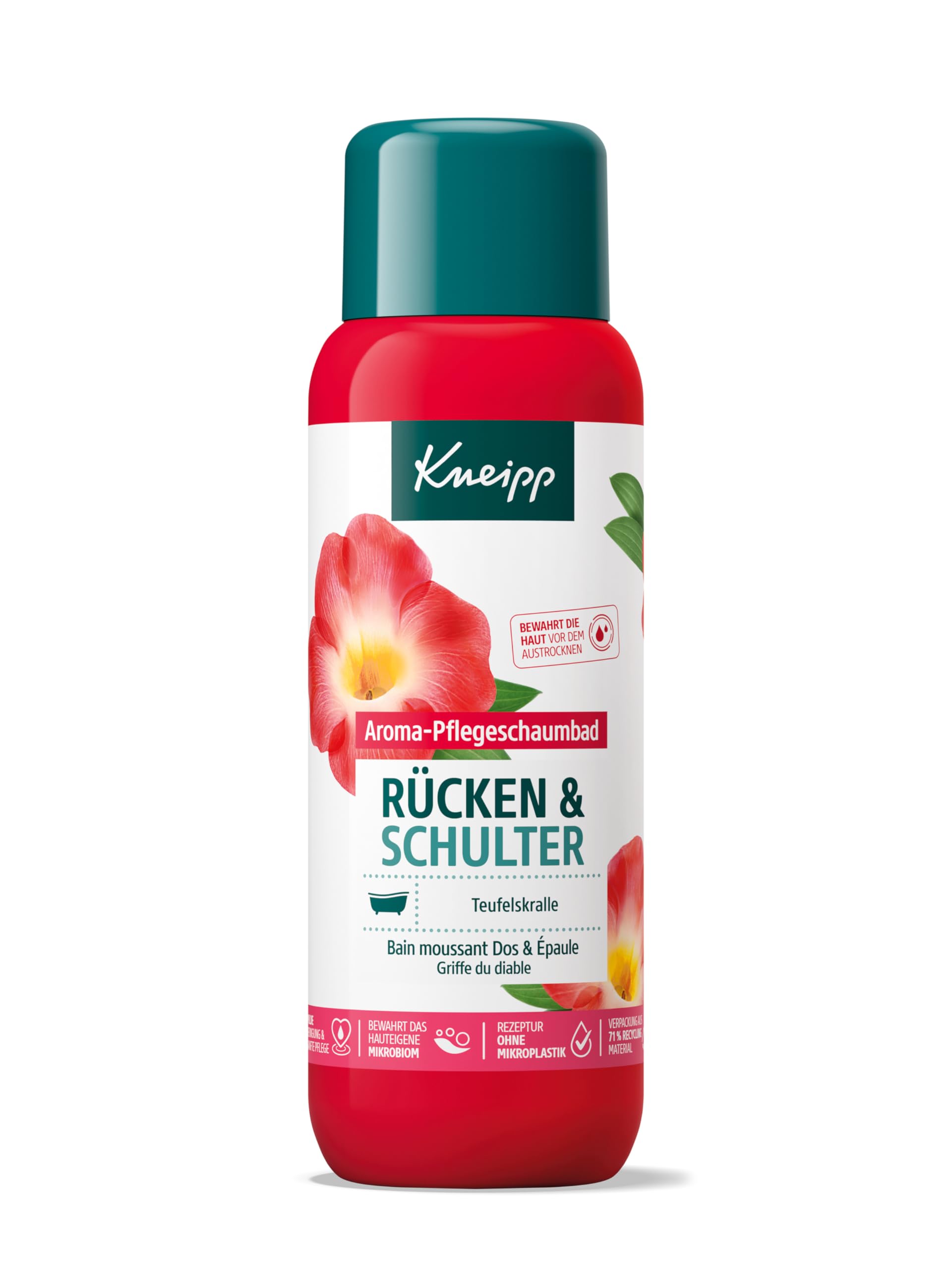 Kneipp Aroma-Pflegeschaumbad Rücken & Schulter - Wohltuend für Rücken, Nacken und Schulter - Rezeptur ohne Mikroplastik - 400ml