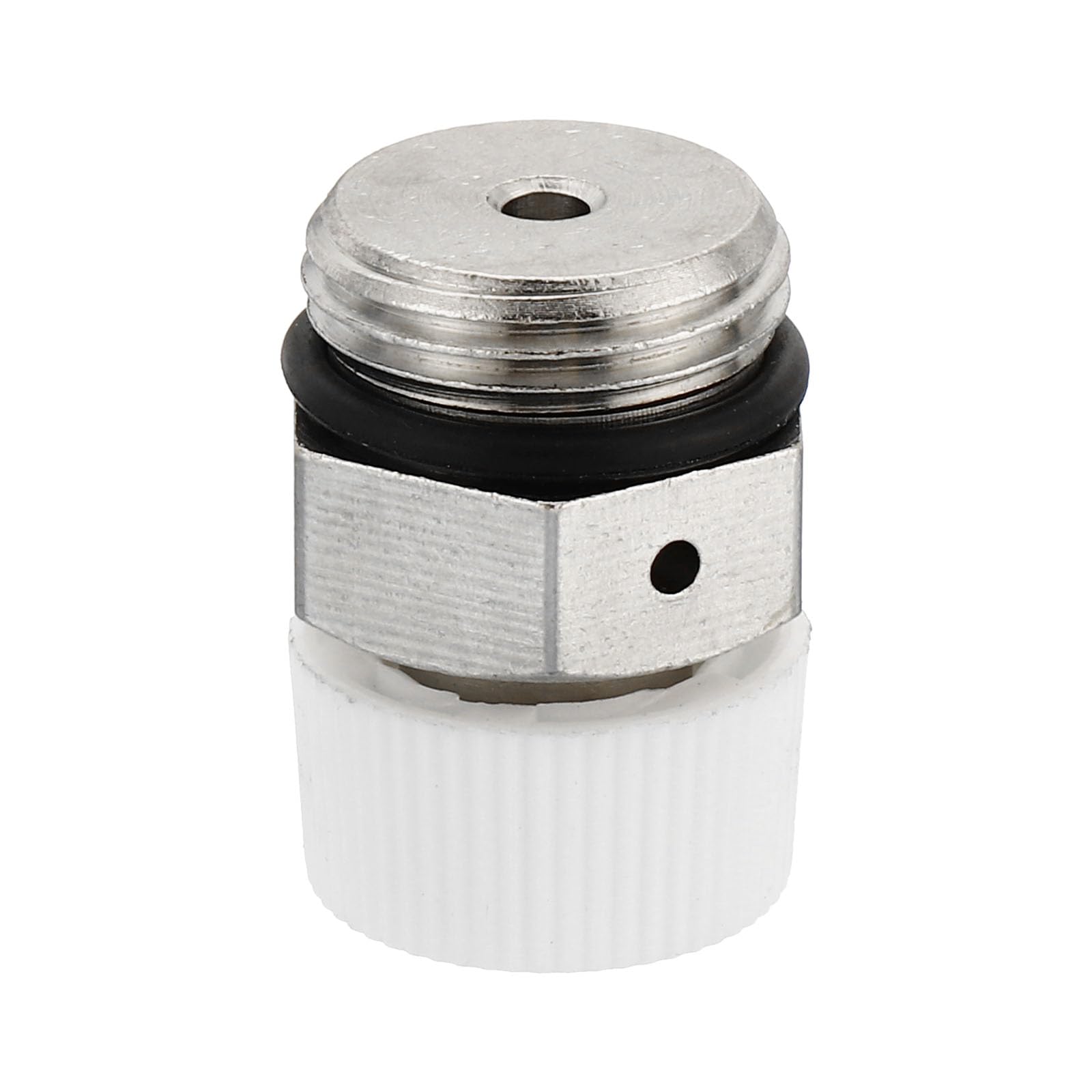 PATIKIL 3/8" BSP Male Thread Manual Radiator Air Vent Valve, Nickel Plated Brass Plug Valve No Need Key for Radiator Heater, Silver White