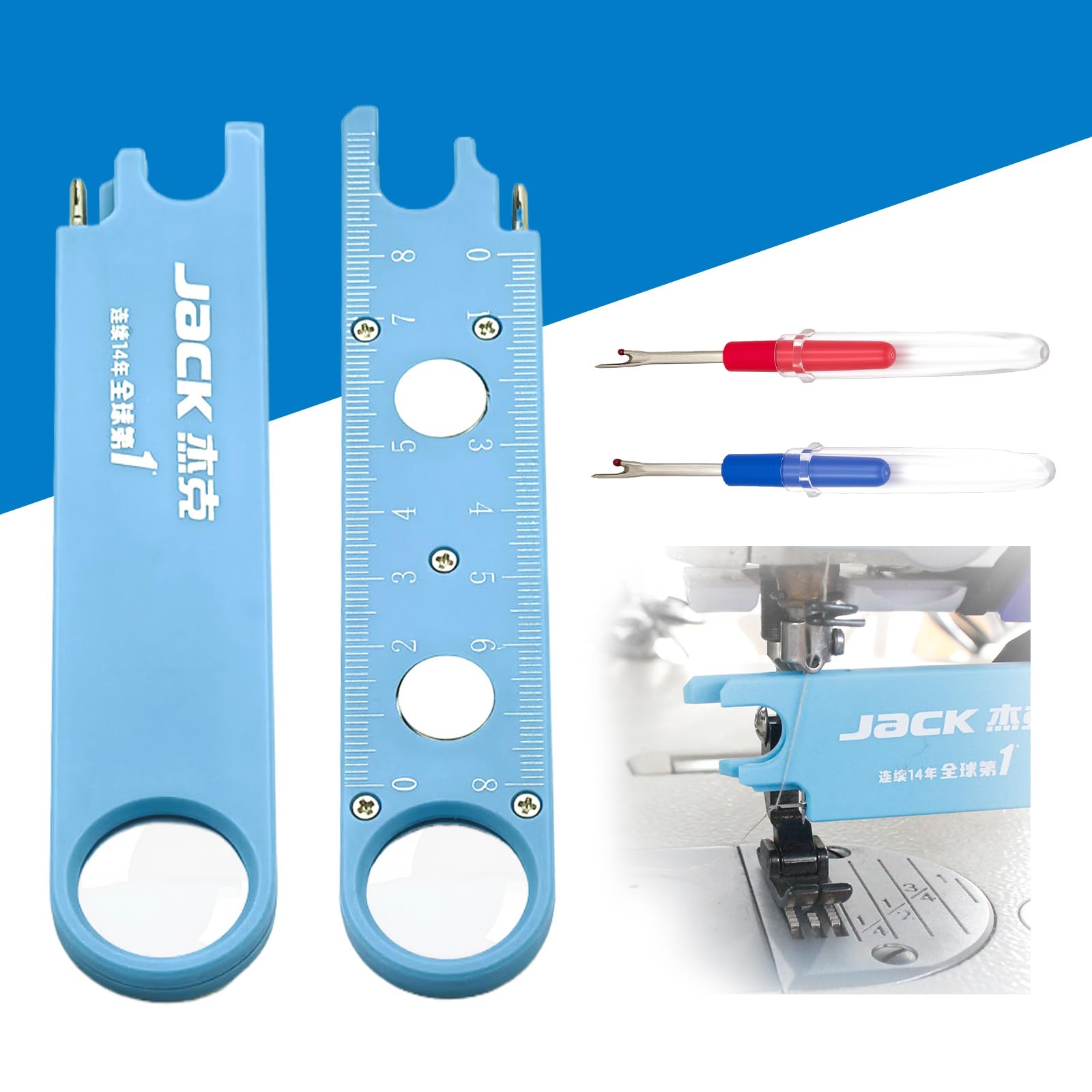 Photo 1 of 2026 New Product,Jack Quick Threading Device for Sewing Machine Needle Threading,Anti Prick Hands,3 in 1 Jack Sewing Tool and 2 Seam Rippers,Sewing Supplies,