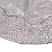 Kurt Adler 48-Inch Silver Satin with Printed Border Treeskirt
