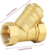 Akozon 1" BSP Brass Y Strainer Filter Valve Connector for Water Oil Separation view 2