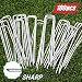 6 Inch Garden Stakes Galvanized Landscape Staples,U-Type Turf Staples for Artificial Grass, Rust Proof Sod Pins Stakes for Securing Fences Weed Barrier, Outdoor Wires Cords Tents Tarps,100 Pcs