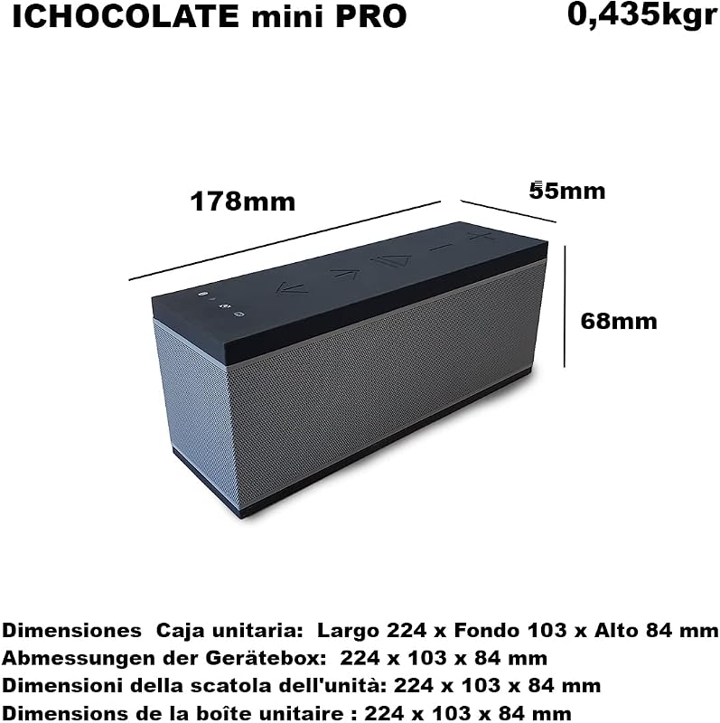 BSL-miniPRO Wi-Fi Portátil & Coluna Bluetooth | Compatível Mãos-Livres | para uma Grande Variedade de Dispositivos Móveis | Microfone Incorporado| Mini Bateria Alimentada por USB | Porta USB — foto 5 de 6