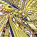 Novia's Choice Women African Floral Print Pleated High Waist Maxi Skirt Casual A Line Skirt(Yellow Geometric 3)