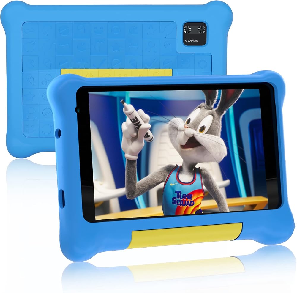 Ainmel Kids Tablet 7 Inch Android 13 5GB RAM 32GB ROM 128GB Expand Parental Blue