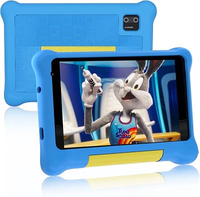 Ainmel Kids Tablet 7 Inch Android 13 5GB RAM 32GB ROM 128GB Expand Parental Blue