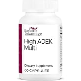 Bariatric Advantage High ADEK Multi, 60 Capsules | Multivitamin for Bariatric Surgery Patients with Vitamins A, D, E, K and Trace Minerals, 100%+ DV of ADEK, Capsule Format